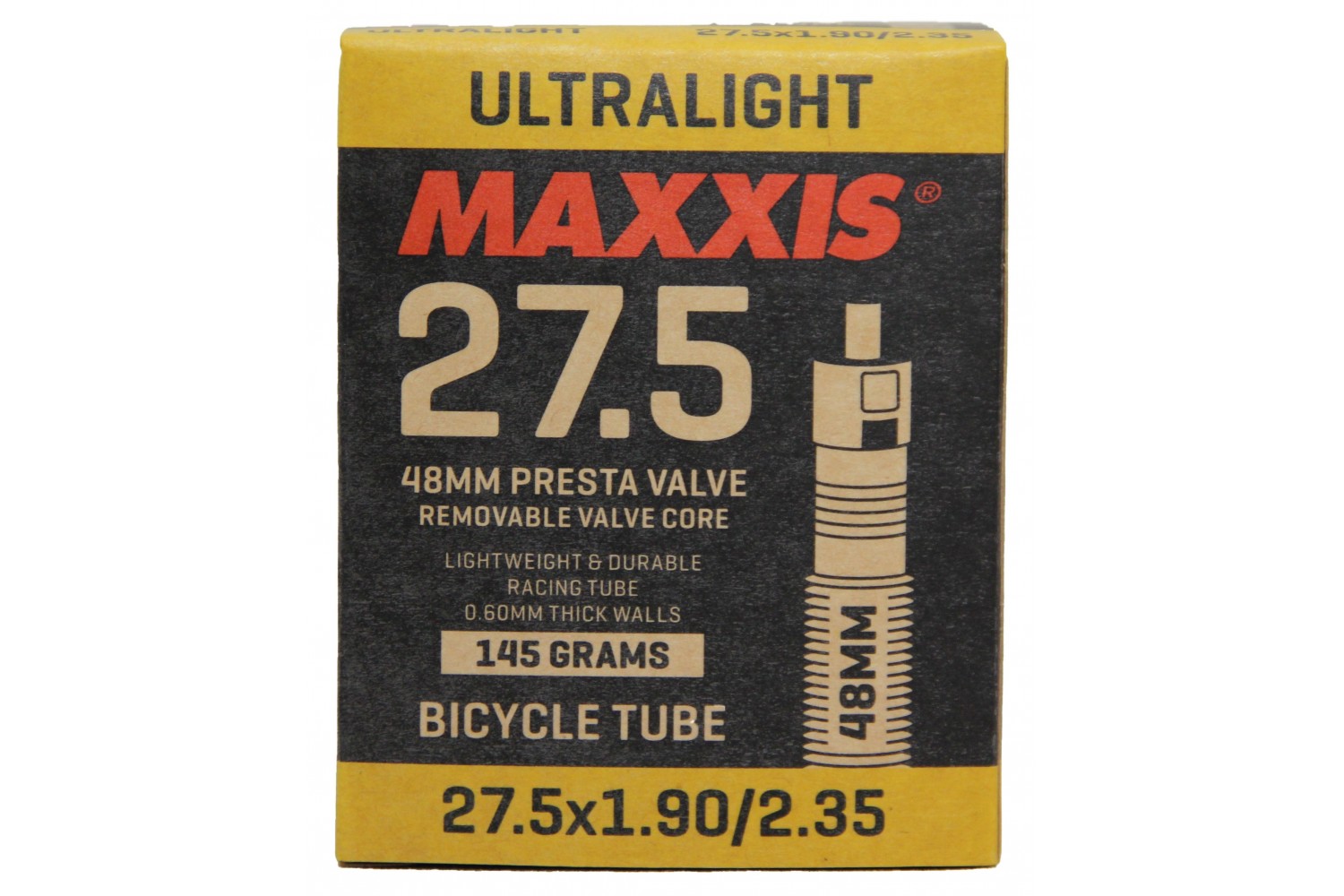 Велокамера Maxxis Ultralight 27.5×1.90/2.35 Presta 48 mm